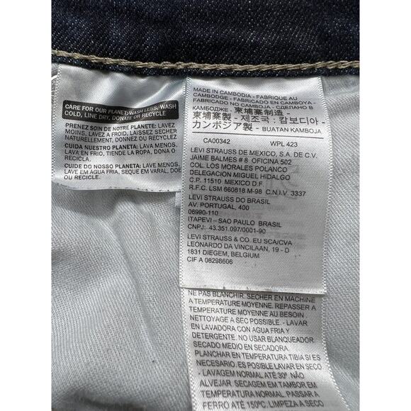 Levi's 541 Jeans Men's 42x32 Blue Denim Red Tab Athletic Taper Fit Dark‎ *see - Picture 4 of 7